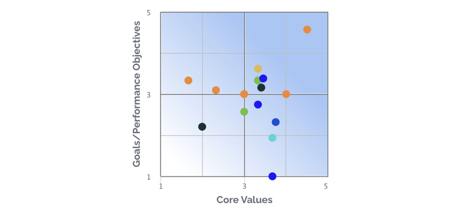 Performance-Values Matrix provided by Workdove 